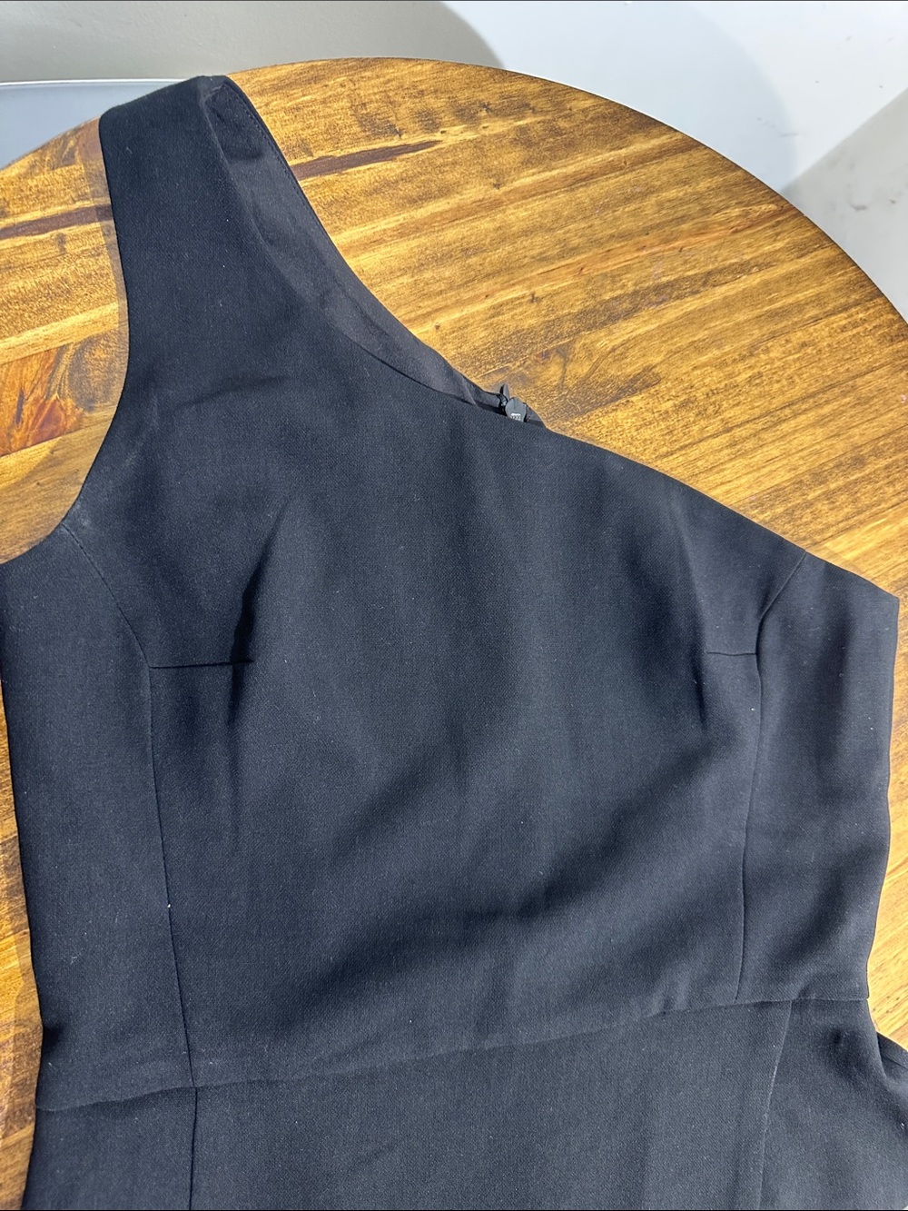 French Connection Black Asymmetric One-Shoulder Mini Dress